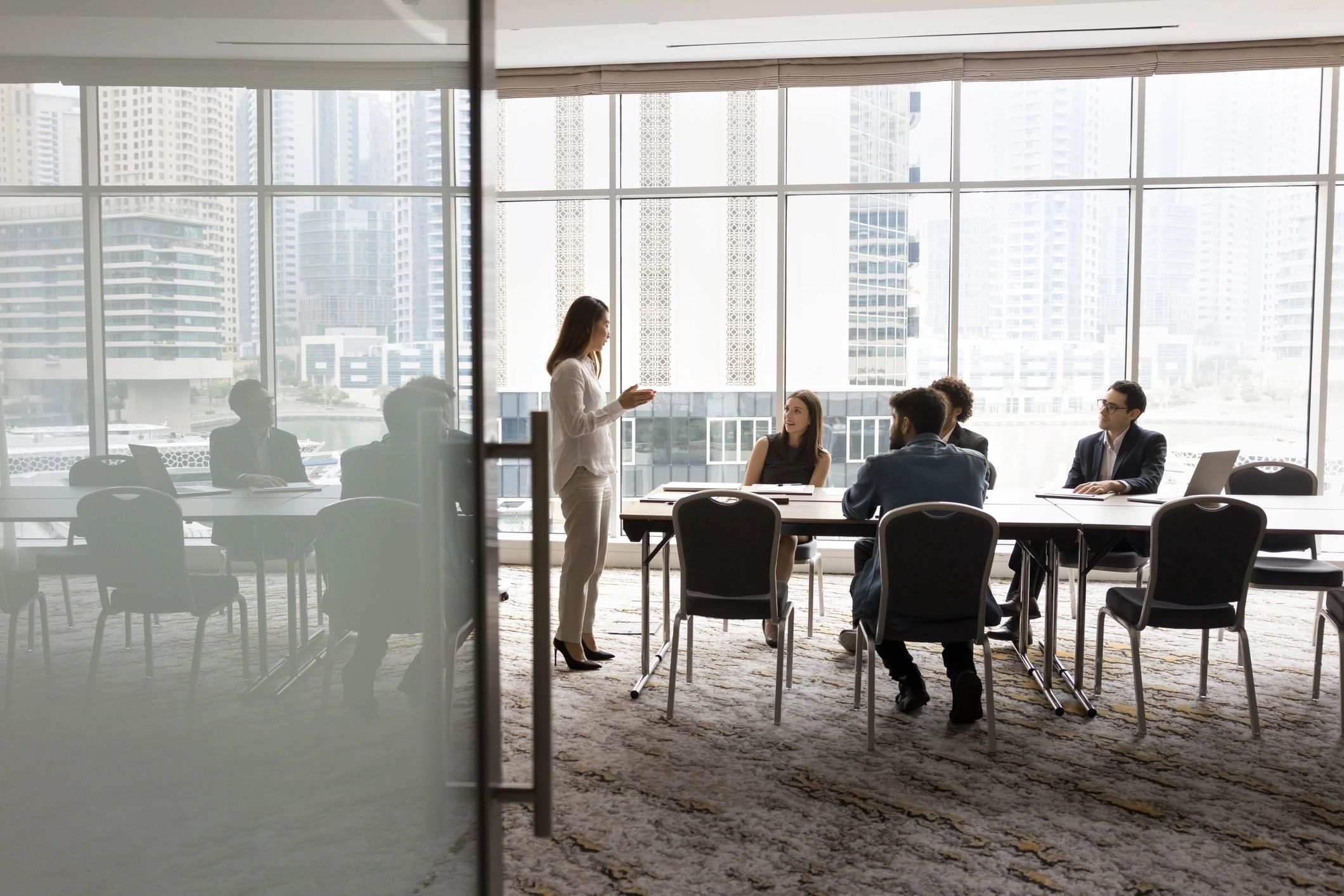 Professional team in a meeting room